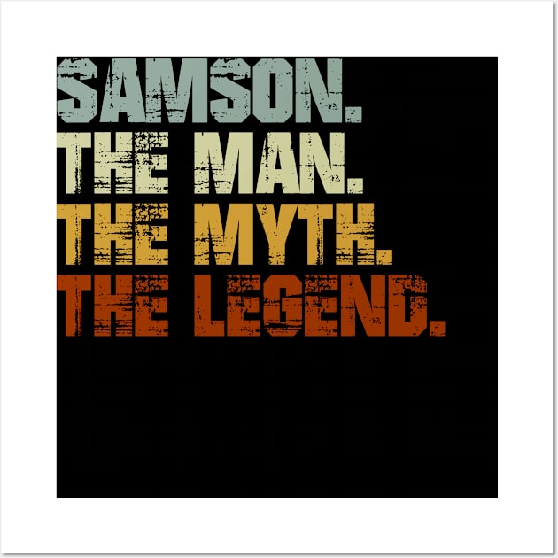 Samson The Man The Myth The Legend Wall Art by designbym